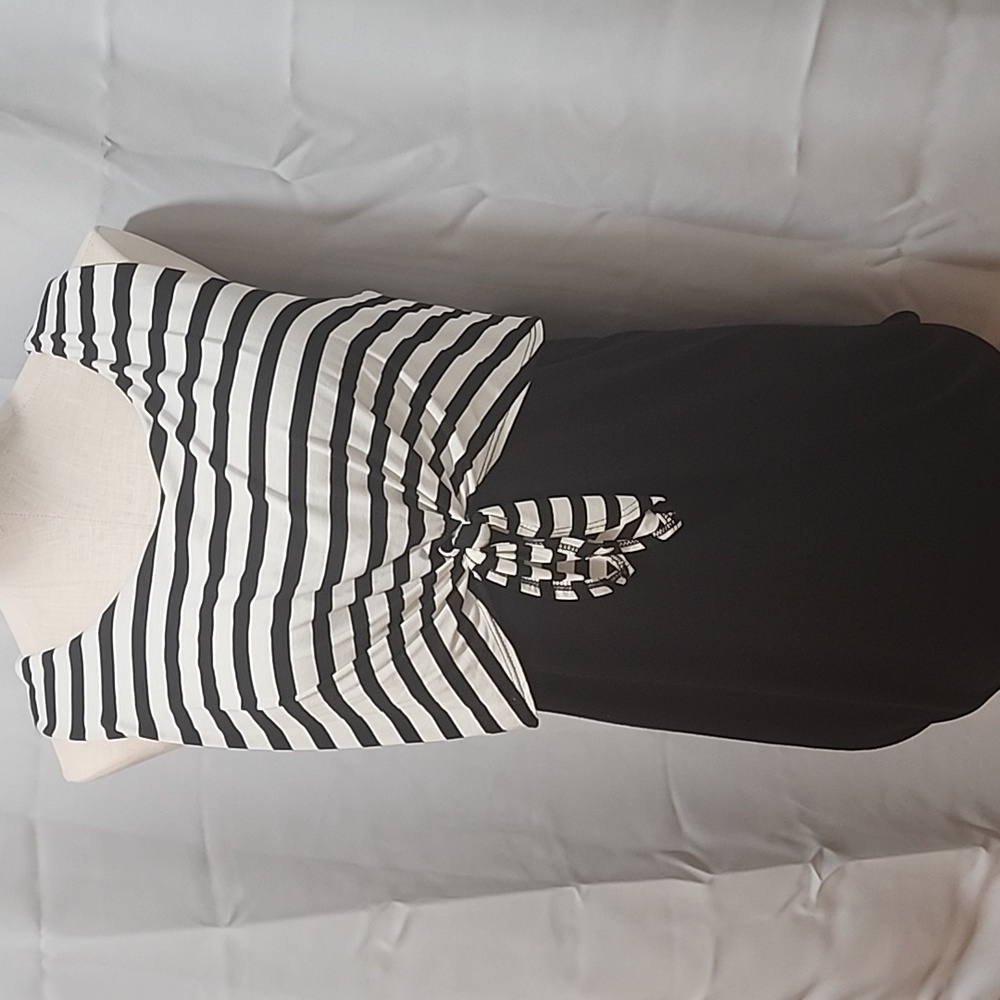 Pinkblush Black and White Halter Midi Sundress
